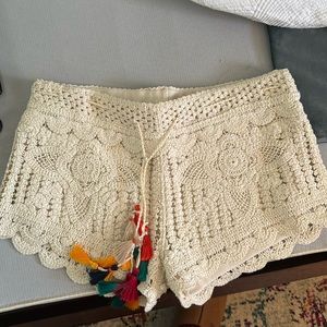 Surf Gypsy crochet shorts